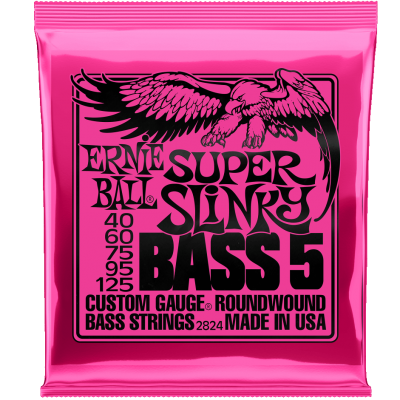 Струны для 5-струнной бас-гитары Ernie Ball Slinky 2824 (40-125)