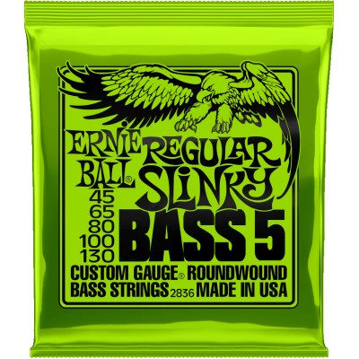 Струны для 5-струнной бас-гитары Ernie Ball Slinky 2826 (45-130)